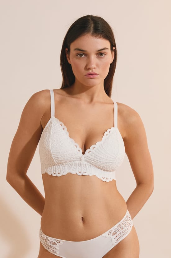 Soutien-gorge N.8 - Le triangle sans armatures en dentelle;${refinementColor}