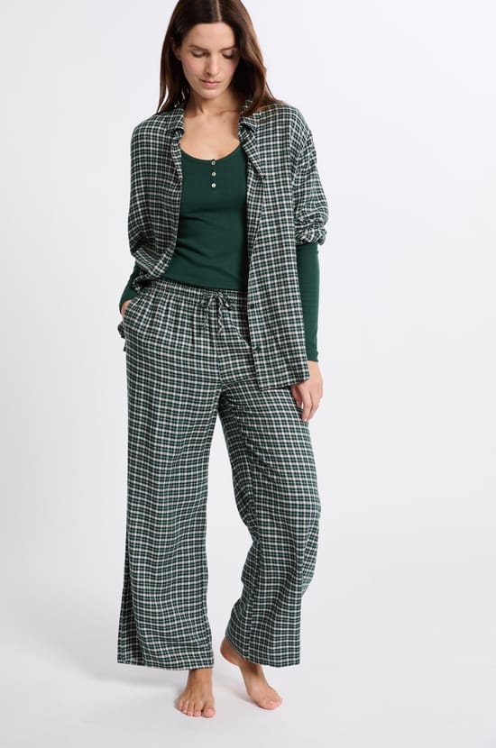 Pantalon de pyjama à carreaux;${refinementColor}