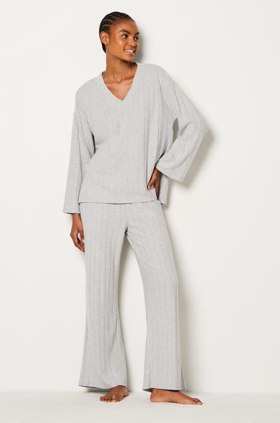 Ribbed Pyjama Sweatshirt;${refinementColor}