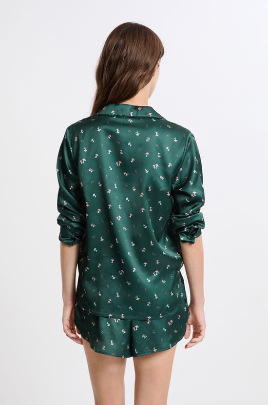 Pyjama 2 pièces à motifs effet satin;${refinementColor}