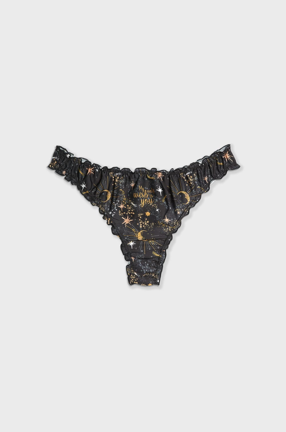 Tanga bloomer z satynowym nadrukiem;${refinementColor}