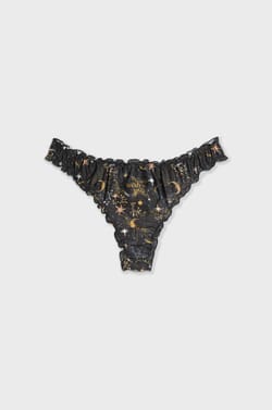 Tanga bloomer z satynowym nadrukiem;${refinementColor}