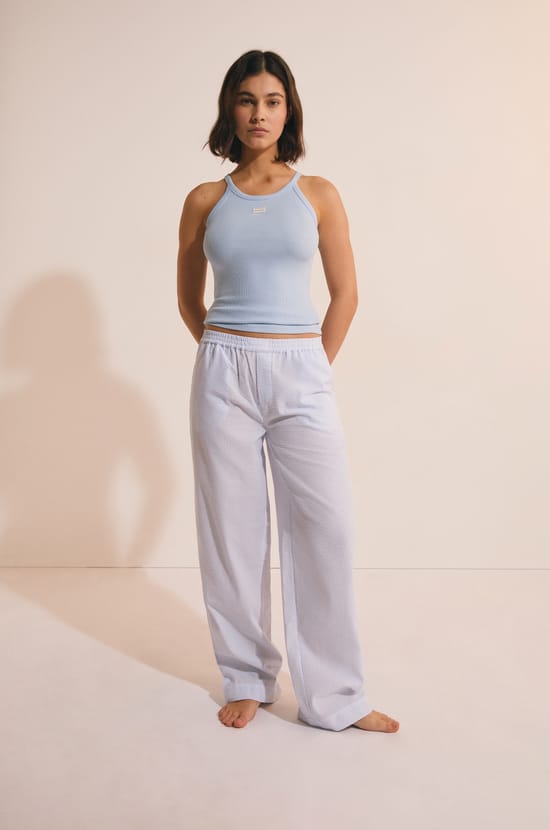 Cotton Pyjama Tank Top;${refinementColor}