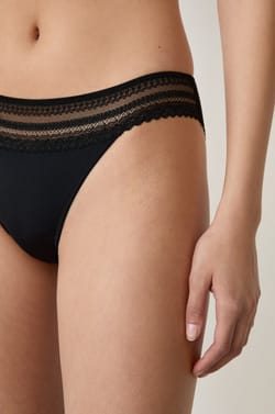 Lace and Microfiber Brief;${refinementColor}
