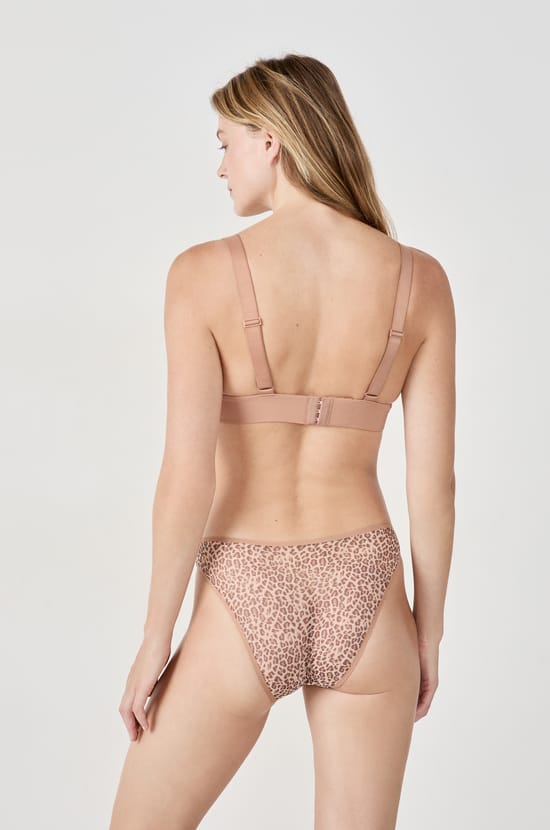 Soutien-gorge triangle sans armature tulle léopard;${refinementColor}