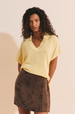 Pull manches courtes col polo;${refinementColor}
