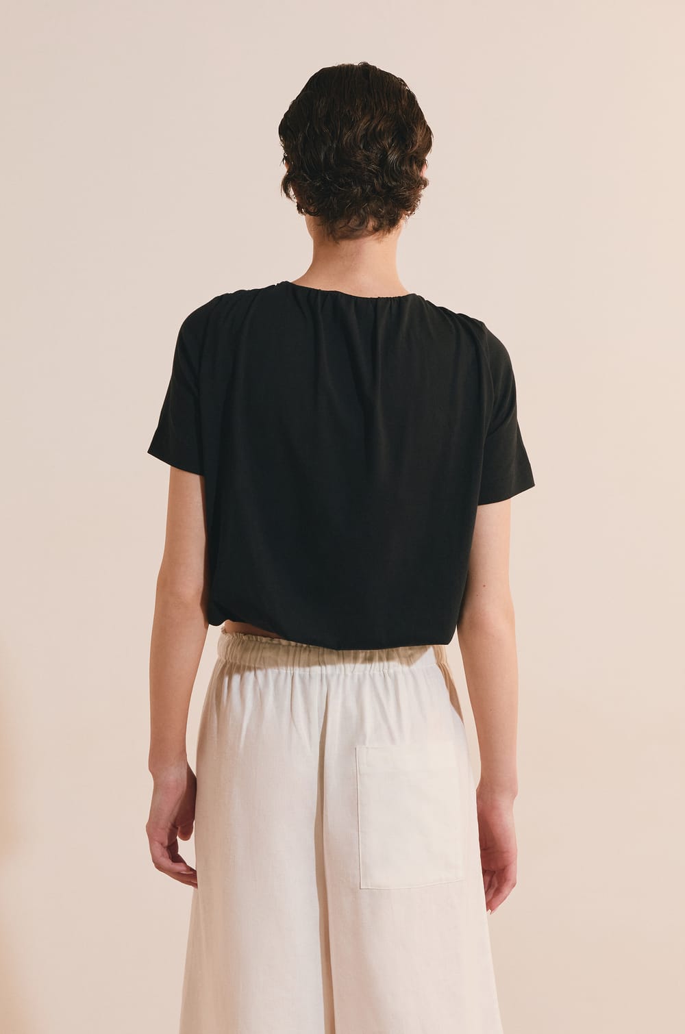 T-shirt bouffant en coton;${refinementColor}