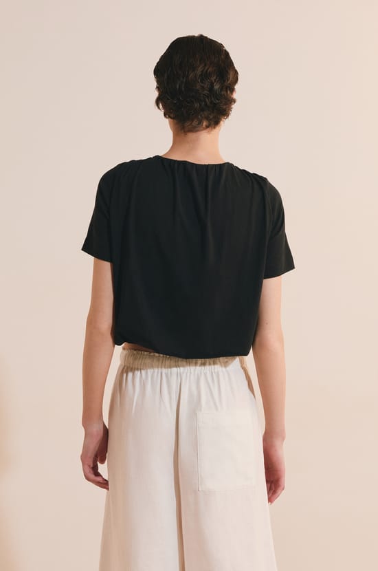 T-shirt bouffant en coton;${refinementColor}