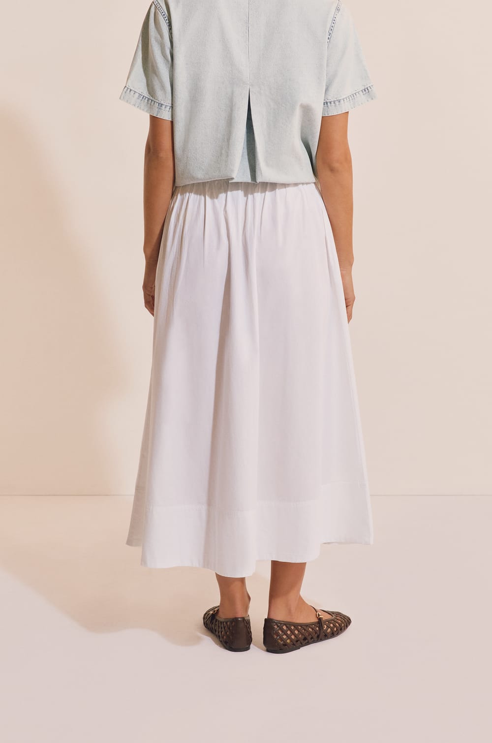 Jupe longue en coton;${refinementColor}