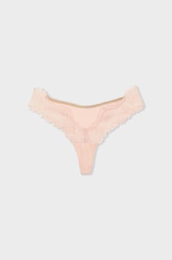 Microfibre and Lace Tanga;${refinementColor}