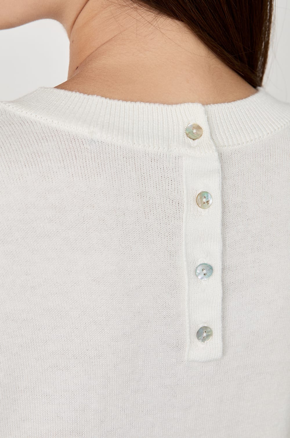 Short-sleeved sweater round neck;${refinementColor}