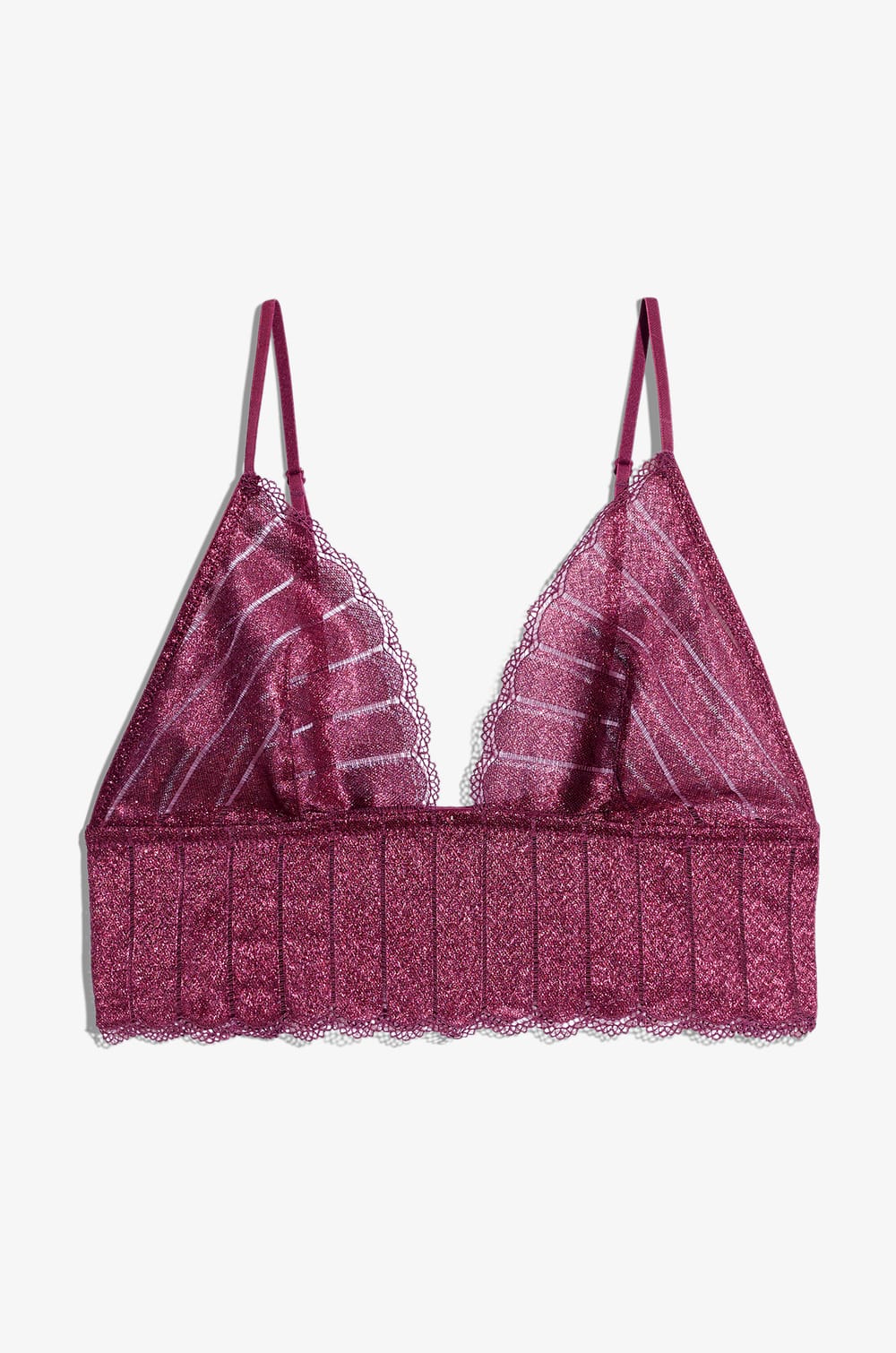 Iridescent Wireless Triangle Bra;${refinementColor}