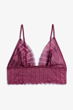Iridescent Wireless Triangle Bra;${refinementColor}