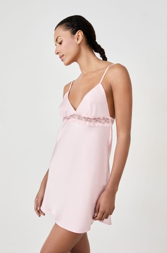 Short Satin Nightdress;${refinementColor}