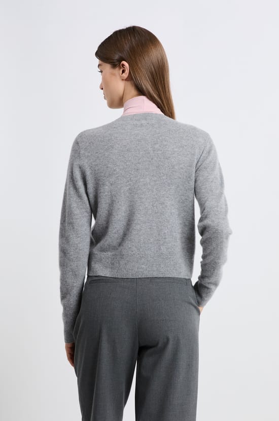 Cashmere cardigan with buttons;${refinementColor}