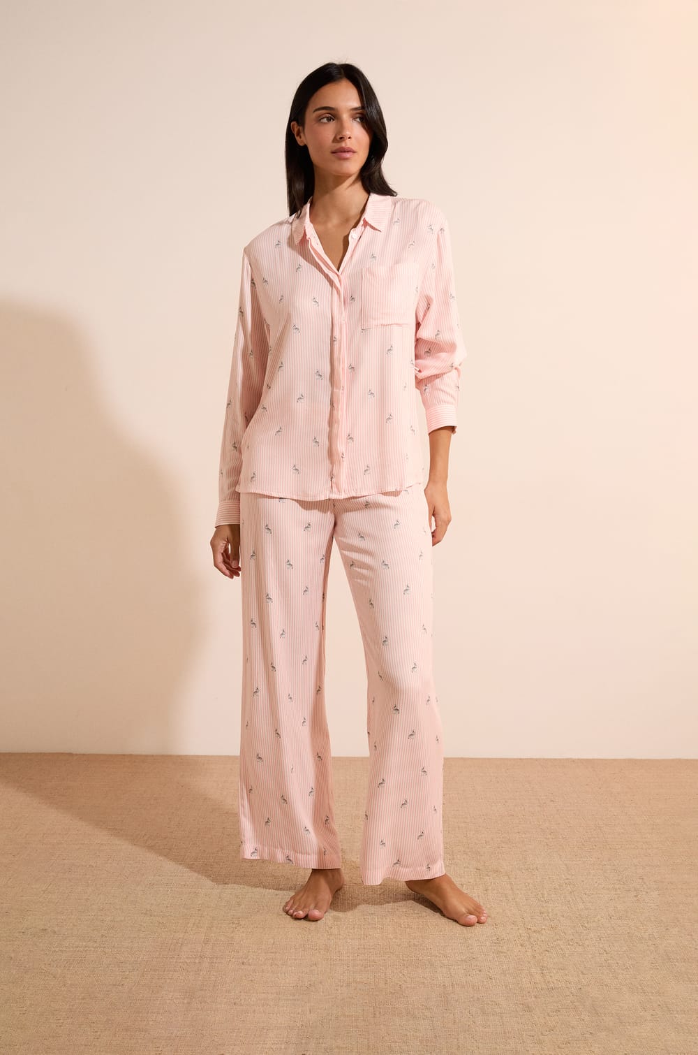 Pantalon de pyjama &agrave; motifs;${refinementColor}