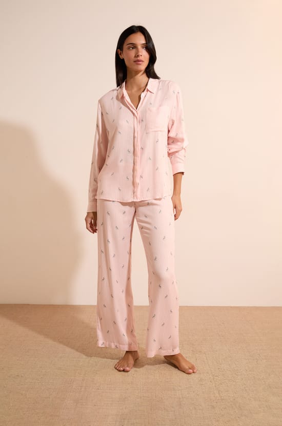 Pantalon de pyjama &agrave; motifs;${refinementColor}