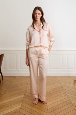 Satijnen pyjamabroek met stippen;${refinementColor}