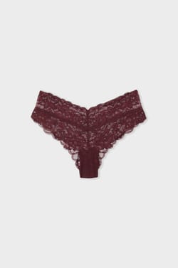 Braga brasileñas en forma de V de encaje;${refinementColor}