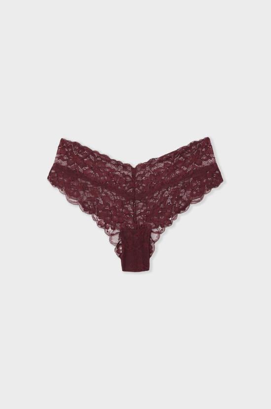 Braga brasileñas en forma de V de encaje;${refinementColor}