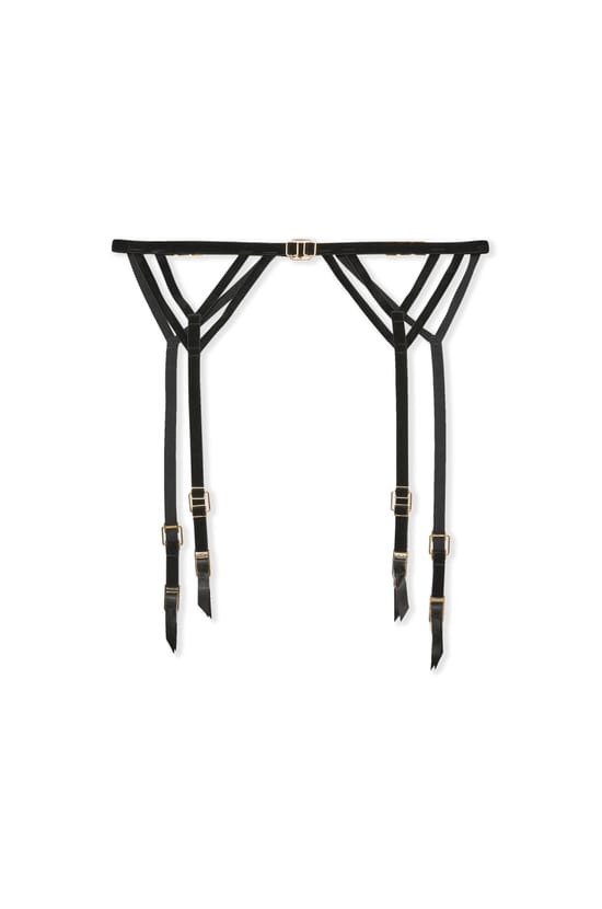 Porte-jarretelles en velours;${refinementColor}