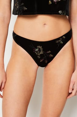 Embroidered Velvet Brazilian;${refinementColor}