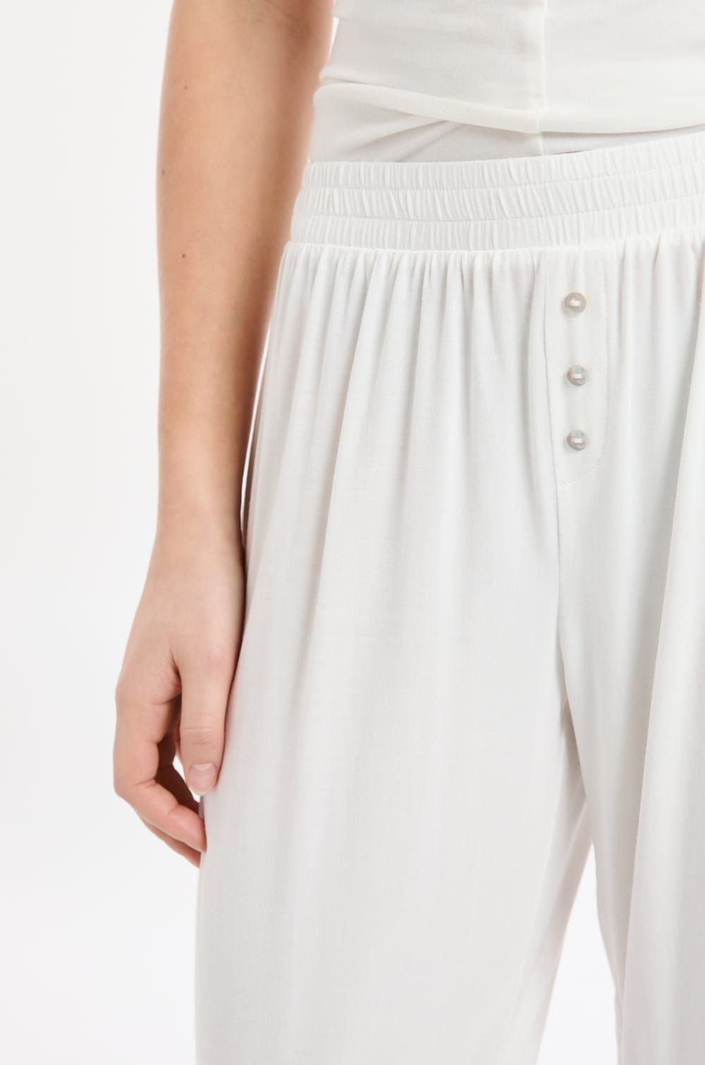  Pantalón de pijama liso;${refinementColor}