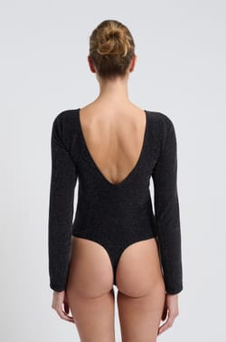 Iridescent organic cotton bodysuit;${refinementColor}