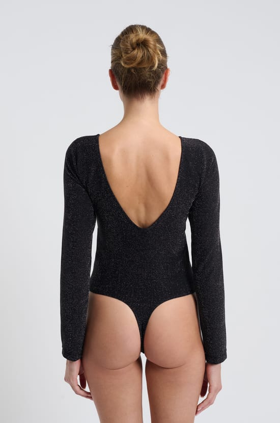 Iridescent organic cotton bodysuit;${refinementColor}