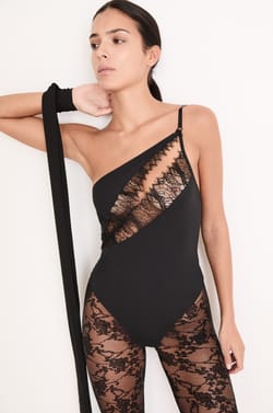 Bodysuit with lace;${refinementColor}