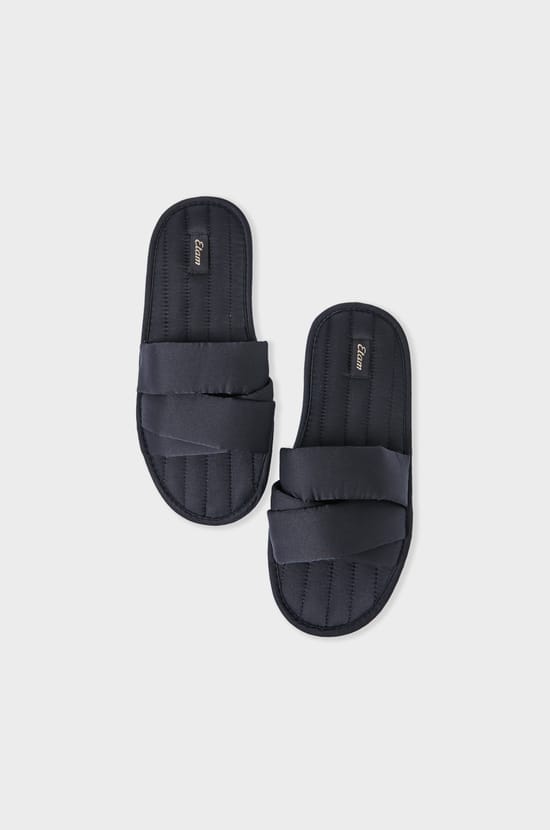 Satin flip-flop slippers;${refinementColor}