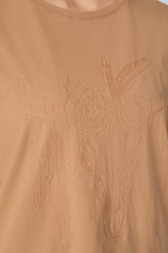 T-shirt en coton brodé;${refinementColor}