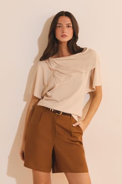 T-shirt manches courtes drap&eacute;;${refinementColor}