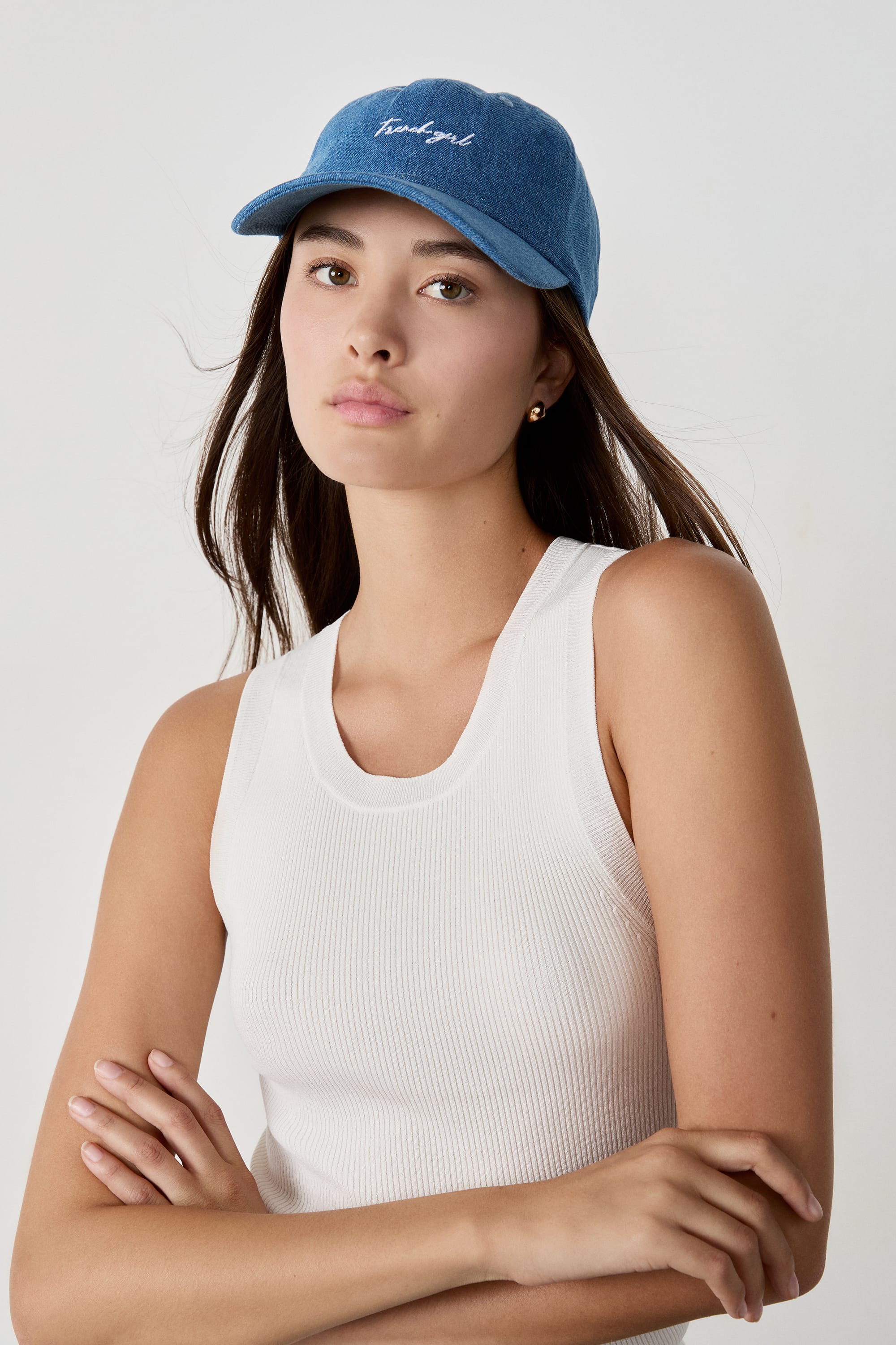 casquette effet denim