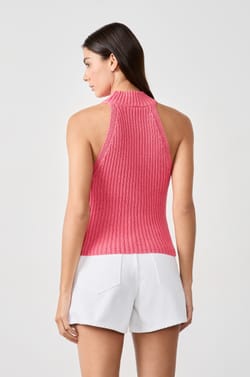 Sleeveless Ribbed Top;${refinementColor}