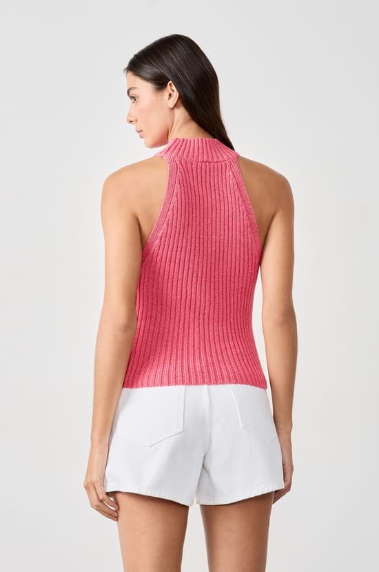 Top c&ocirc;tel&eacute; sans manches;${refinementColor}