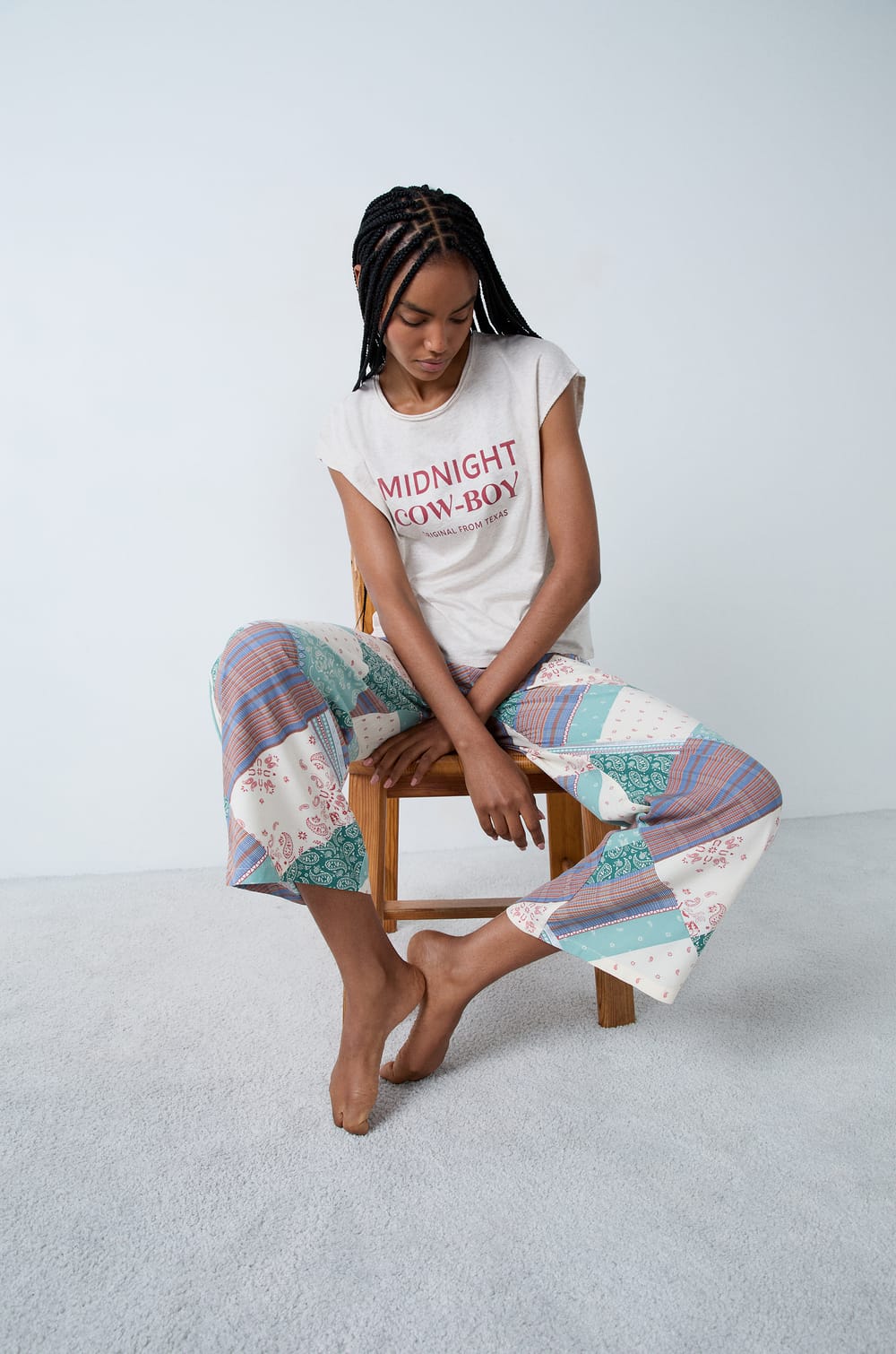 Patchwork Pajama Pant;${refinementColor}