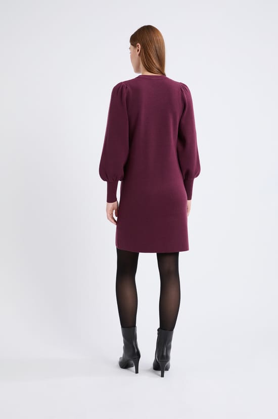 Robe à manches longues en maille fine;${refinementColor}