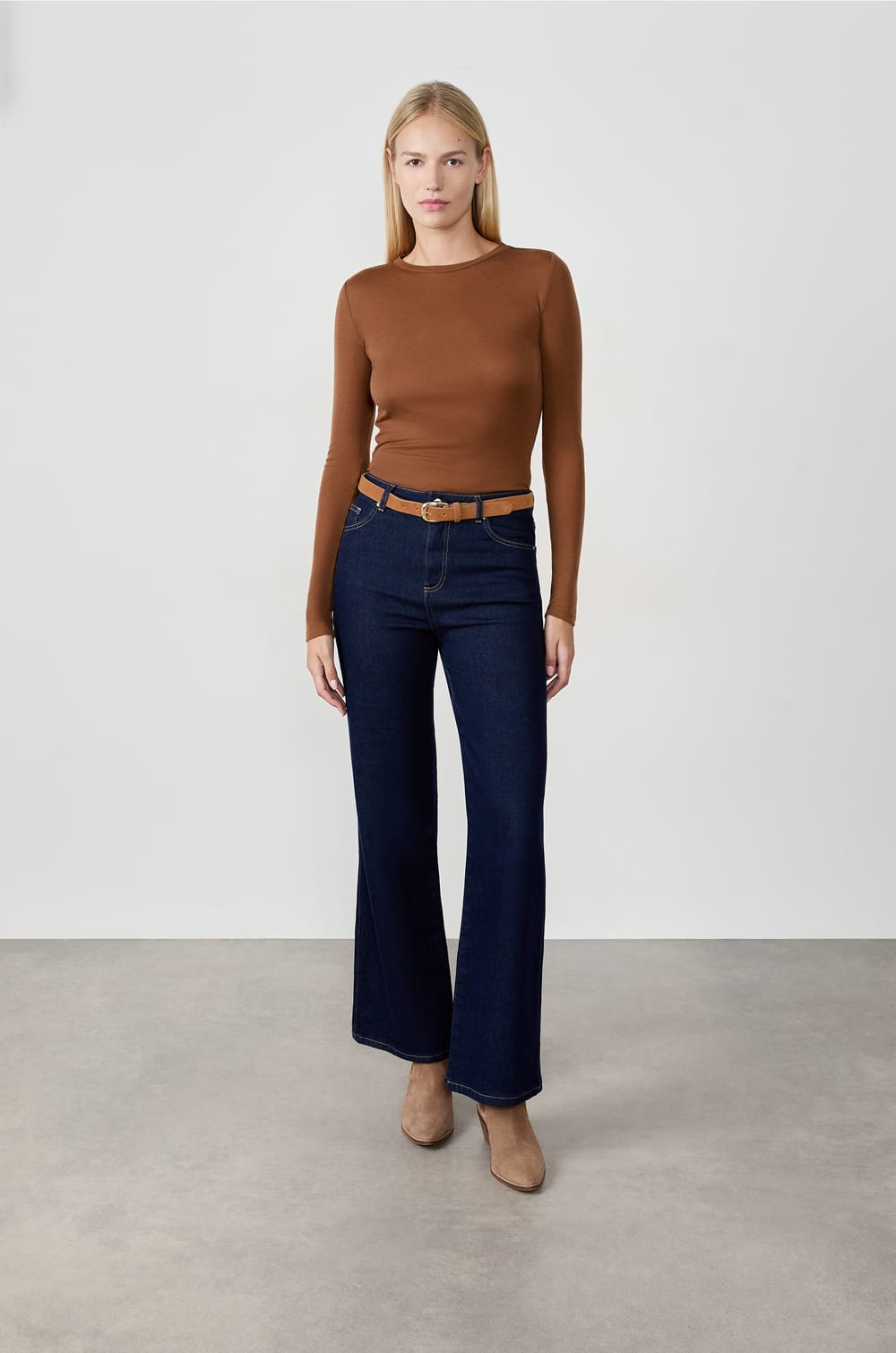 T-shirt col rond maille thermique;${refinementColor}