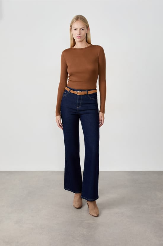 T-shirt col rond maille thermique;${refinementColor}