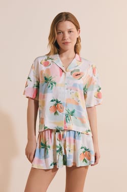 Short de pyjama &agrave; motifs;${refinementColor}
