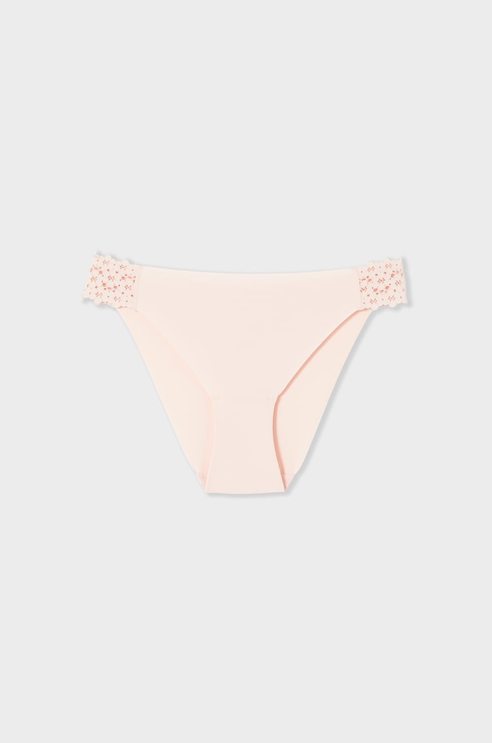 Culotte en microfibre et dentelle;${refinementColor}