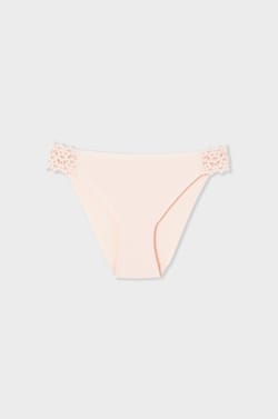 Culotte en microfibre et dentelle;${refinementColor}