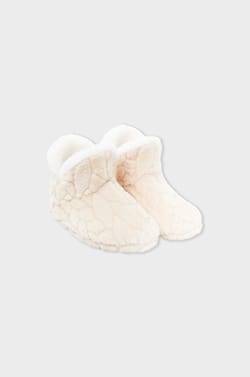 Faux Fur Ankle Boot Slippers;${refinementColor}