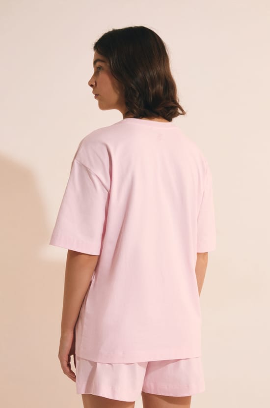 T-shirt de pyjama manches courtes en coton;${refinementColor}