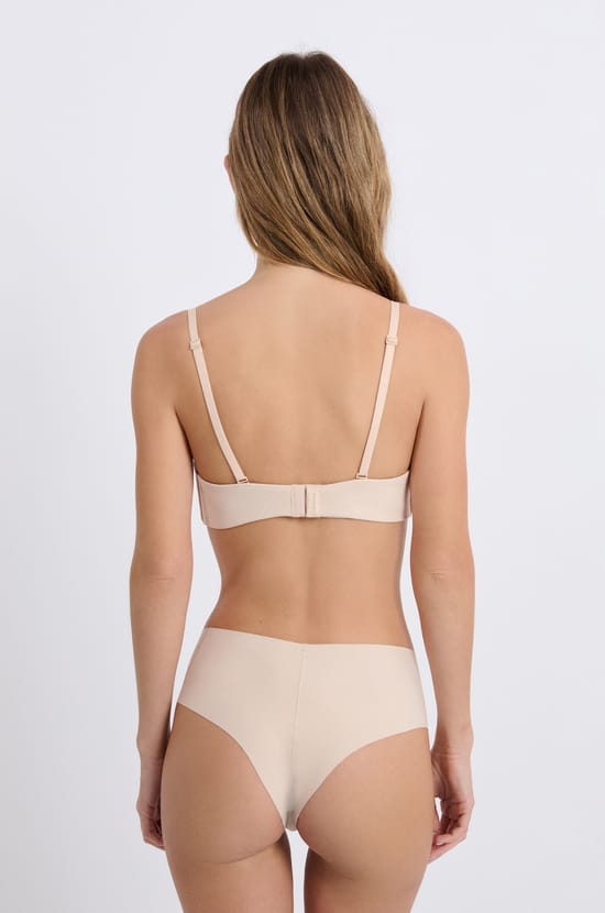 Soutien-gorge bandeau microfibre push-up bretelles amovibles;${refinementColor}