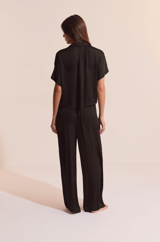 Satin Short-Sleeved Shirt;${refinementColor}