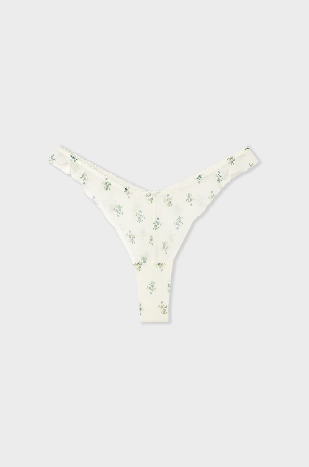 Tanga en tulle imprimé;${refinementColor}