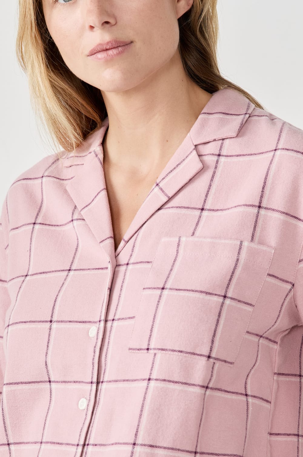 Chemise de pyjama à carreaux;${refinementColor}