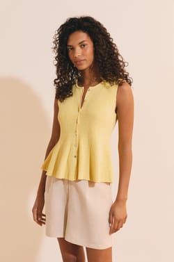 Cardigan sans manches avec coton;${refinementColor}
